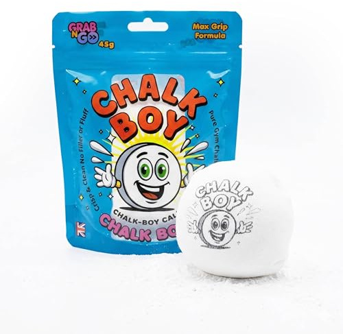 Climbing Chalk Ball in handy Resealable Bag - Premium Magnesium Carbonate for Rock Climbing, Bouldering & Gym - High-Friction Non-Toxic Cotton Mesh Ball