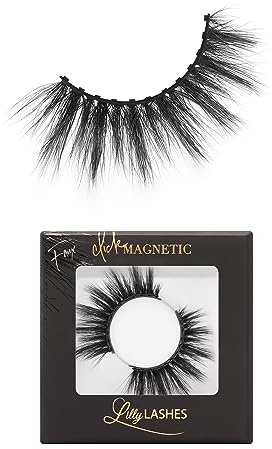 Lilly Lashes Click Magnetic Eyelashes - Miami Flare Magnetic Faux Mink Lashes for a Natural Look - False, Wispy Magnet Eyelashes - Vegan Makeup Lash Extension - Magnetic Eyelashes Without Eyeliner