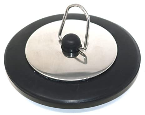 fiXte Chrome Rubber Bath Sink Basin Stopper Drain Bung Replacement Plug Kitchen Bathroom Sink Basin Shower 50mm (1)