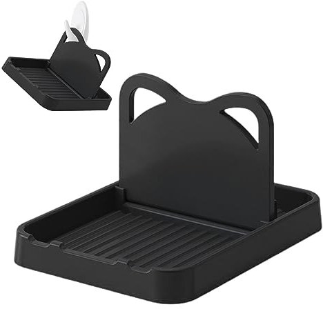 Youding Supporto coperchio vaso, supporto portaoggetti da cucina pieghevole con vassoio antigoccia, telaio coperchio pieghevole, supporto portacucchiaio da cucina