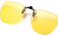 Caybats Clip Lunettes Conduite de Nuit pour Lunettes, Surlunettes avec Verres Jaunes HD, Léger et Confortable, Homme et Femme, Réduit la Fatigue Oculaire