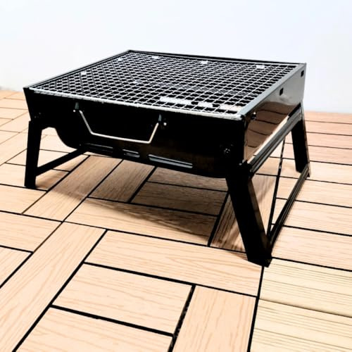 Garden Mile Portable BBQ For Camping Foldable BBQ Charcoal Grill Durable Table-top Charcoal Barbecues Camping Grill Outdoor Portable Barbecue With Carry Handle for Garden, Travel, Hiking