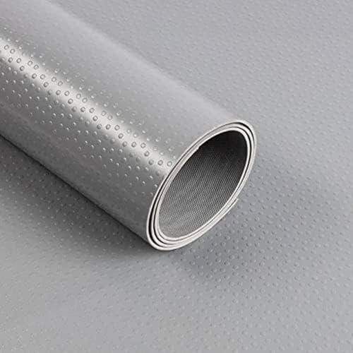 Revestimiento de suelo de PVC con puntos, alfombrilla de goma, grosor: 2 mm, antideslizante, resistente a líquidos y suciedad, uso universal (gris, 120 x 600 cm)