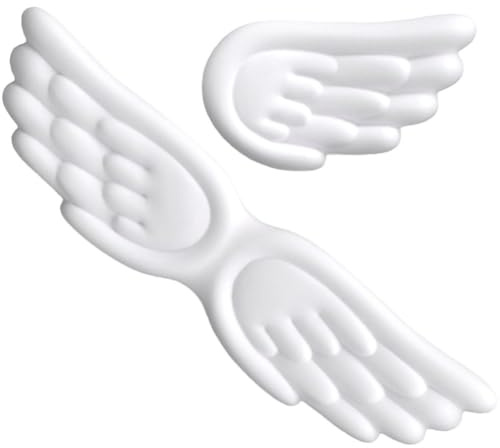Lpitoy Ensemble Repose-Poignet pour Clavier Souris Angel Wings, Coussin en Mousse À Mémoire De Forme, Support Souple Antidérapant Durable pour Une Frappe Confortable