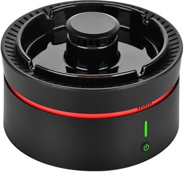 Cenicero sin humo con entrada de aire 3D y triple filtración, recargable para uso en interiores y exteriores, ideal para el hogar, oficina, coche y negocios