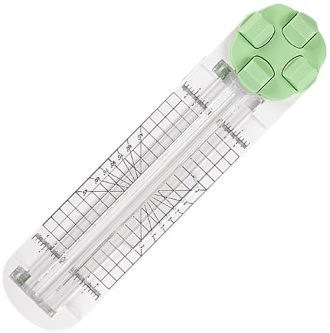 Pappersklippare skjutreglage, papperstrimmer 4-i-1 olika linjer säker skärare med klar skala pappersskärare för foton/kartong/kraft, skivare