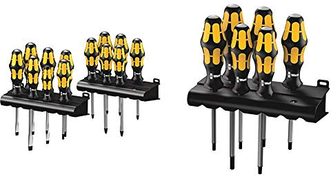 Wera Big Pack 900 Schraubendreher Set Kraftform - Schraubmeißel und Rack, 13-teilig, 05133285001 & 977/6 Torx Schraubendrehersatz Kraftform Wera: Der Schraubmeißel + Rack, 6-teilig, 05024410001