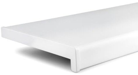 TJ Fensterbank Innen I 40 x 150 cm I weiß I hochwertige PVC Fensterbank mit Seitenabschluss I Fensterbrett kratzfest & feuchtigkeitsundurchlässig I pflegeleichter & langlebiger Fenstersims für Innen