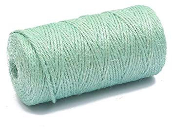 Zkenshan-Cuerda de Yute 100m Rollo arpillera Jute cordón cordón cáñamo Cuerda Cuerda Ancho Abrigo rústico Regalo Embalaje Cadena decoración de la Boda, Fibra de Yute Natural