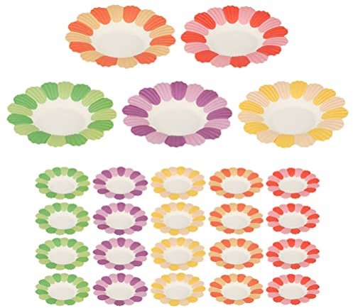 Platos de papel desechables con forma de flor de margarita, 50 piezas, vajilla de fiesta, bandeja de comida de margaritas, platos de postre para verano, boda, cumpleaños, ducha, vajilla desechable