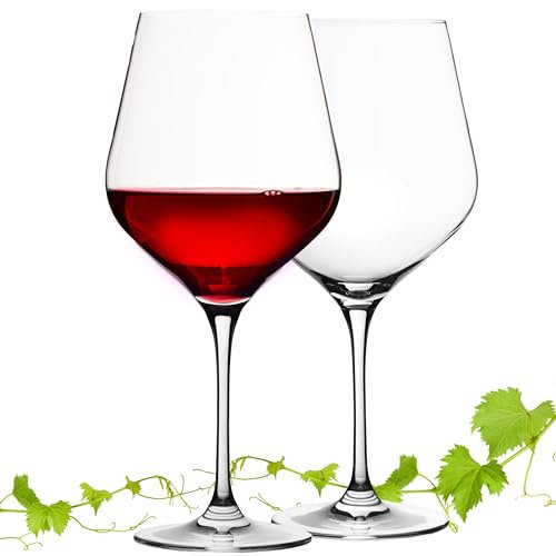 IMPERIAL Große Rotweingläser 920ml Set 2-Teilig 'Sydney' Burgundergläser aus Crystalline Glas Weinglas Spülmaschinenfest