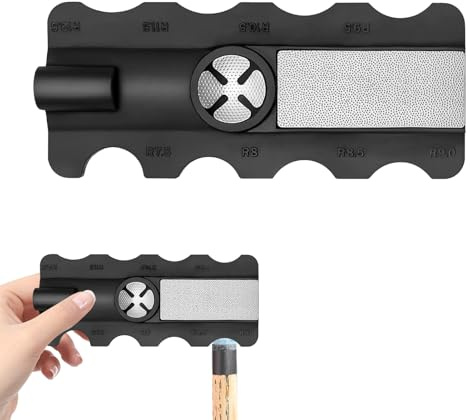 5 in1 Cue Tip Shaper, Snooker Cue Tip Shaper Tool, Durable Multi-Function Cue Tip Repair Kit with Scuffer, Shaper, Tapper, Portable Cue Maintenance Accessory for Rapid Repair and Recreational Use