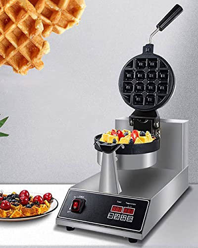 Belgian Waffle Maker 1300W - Rotary Waffle Iron Machine with Non Stick Plates - Auto Temperature Control - Great for Sweet and Savoury Waffles