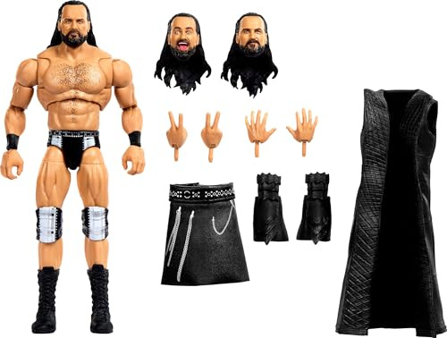 Mattel WWE Ultimate Edition - Juego de Figuras de acción y Accesorios, Drew Mcintyre Coleccionable de 6 Pulgadas, Cabezas y Manos Intercambiables, 30 Puntos de articulación