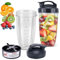 Juego de 7 vasos de repuesto para Nutribullet, vaso de licuadora enorme de 32 onzas con 2 tazas, 1 tapa, 1 cuchilla, 1 anillo de tapa, hoja compatible con licuadora Nutribullet de 600 W/900 W