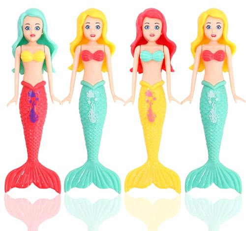 WenYa Pool Diving Toys for Kids 4 Diving Mermaids Diving Underwater Pool Training Toys for Children's Boys Girls (Diving Mermaid)