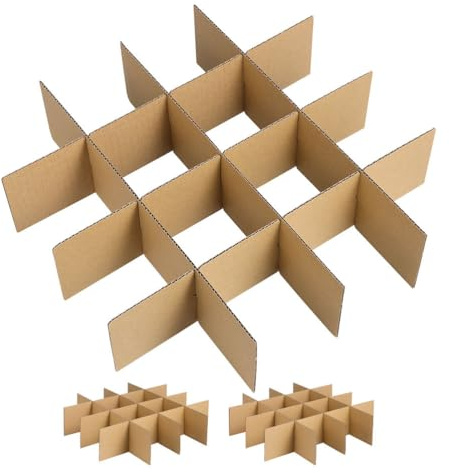 DIYEAH 18pièces Séparateurs Verre Pour Cartons De Déménagement Diviseurs Carton Robustes Pour Vaisselle Et Accessoires Protection Élégante Et Réutilisable Dimensions Idéales