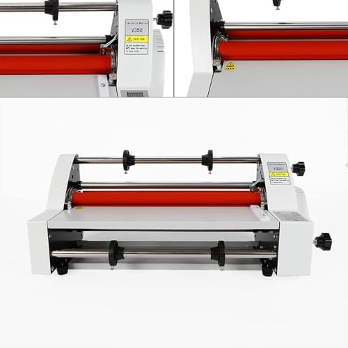 V350 Varm Kallrullslaminator, 13,5 Elektronisk Lamineringsmaskin, Enkel- Och Dubbelsidig, 350 Mm Digital Display, Temperaturkontroll, För Hemmakontor, Skola NoFilmRoll