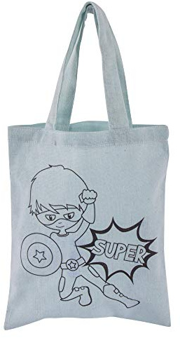 Rayher 53984356 Baumwoll-Tasche m. Druck