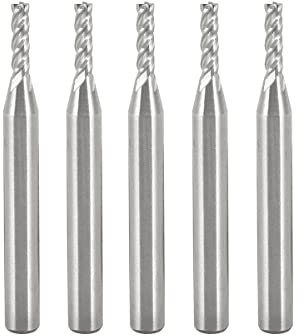 Frese a Candela Quadrate in Acciaio Ad Alta Velocità, Fresa a Candela a 4 Scanalature HSS CNC, Utensile Taglierina per Punte da Trapano a Codolo Dritto, Diametro Gambo 1/4 Pollici, Diametro Tagliente