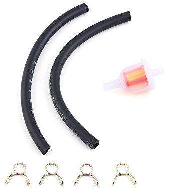 Filtre à huile, kit de filtre à essence universel pour moto avec clips de tubulure filtre à carburant tondeuse petit filtre pour carburant+tuyau essence moto préfiltre essence filtre a carburant suzu