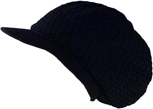 CRAZY LIZARD Chapeau Rasta Dreadlock de couleur unie Bob Marley Chapeaux pour hommes, accessoires Dreadlock Tam Bonnet Bonnet Bonnet Jamaïcain pour hommes et femmes., Noir, L