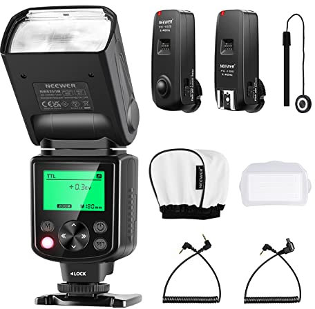 NEEWER NW635II-C TTL Blitz Blitzgerät mit FC-16 Auslöser, Diffusor, Objektivdeckelhalter, Blitzlicht für Canon EOS R6 R5 R3 R M6 850D 760D 600D 7D 6D Mark II 5D Mark IV 1D Mark III 1DX