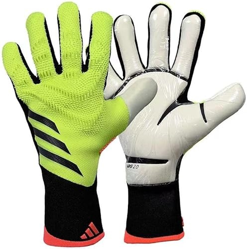 HISTARSTORE5 Guantes de portero de fútbol, guantes de entrenamiento de portero con agarre fuerte, antideslizantes y transpirables para adultos y niños (amarillo, 6)