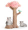 Miniature Cat Figurines Statue: 3 Pcs Mini Cat Figurines Set Cat Lover Gifts, Tiny Cat Ornaments Cute Office Desk Decor for Women, Kawaii Desk Decor Accessories Home Decoration Cat Gift for Cat Lovers