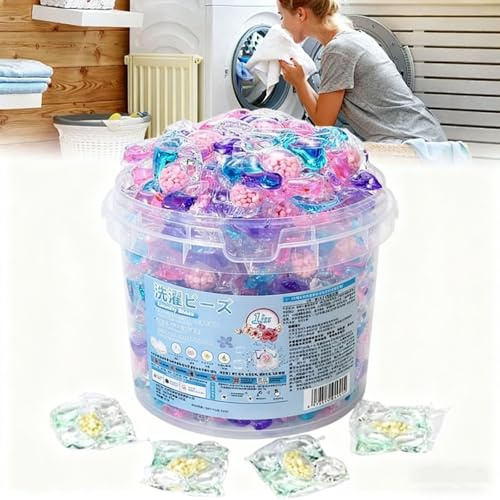 Pods De Lessive 5 En 1 Avec Perles Parfumées, Capsules Détergentes À Nettoyage En Profondeur Avec Perles D’adoucissant Et Fraîcheur Longue Durée, Fraîcheur Durable, Parfum Fruité (30PCS)