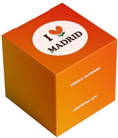 Kit de Cultivo de Flores “I Love Madrid” con Bomba de Semillas en Forma de Corazón – Amapola, Lavanda y Margarita – Regalo Original Madrid, Souvenir, Kit Fácil para Casa o Balcón