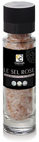 COMPTOIRS ET COMPAGNIES - Moulin de Cristaux de Sel Rose de l'Himalaya - Non Iodé et Non Raffiné - 100g