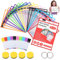 WolinTek 20PCS Abwischbare Durchsichtige Hüllen,Reusable Dry Erase Pockets Schreibwaren Lieferungen für Büro und Schule, Lern und Sammeltaschen,35.5×25.5 cm (20)