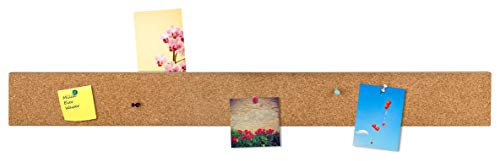 Pinnwand Leiste aus Kork | hochwertig, Made in Germany | Bilderleiste mit Kork, für Fotos und Pins | Kork Pinnwand Leiste | rahmenlos, Kork Streifen für Büro Klassenzimmer Memo