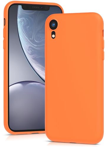 YATWIN Silicone Case for iPhone XR, Soft-Touch, Shockproof, DustProof, Antiskid Full Body Armour Phone Cover for Apple iPhone XR - Orange