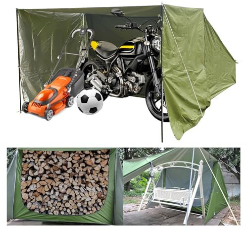 HUNTFF Abri à vélos avec Toile d'ombrage Amovible Abri de Rangement pour Meubles de Jardin, vélos, Motos Abri d'extérieur Tente de vélo