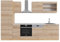 Vicco Küchenzeile R-Line, Küchenblock, Sonoma/Goldkraft Eiche, 300 cm, AP Marmor