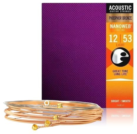16052 Saiten Phosphor Bronze Akustik-Gitarrensaiten (.012-.053)