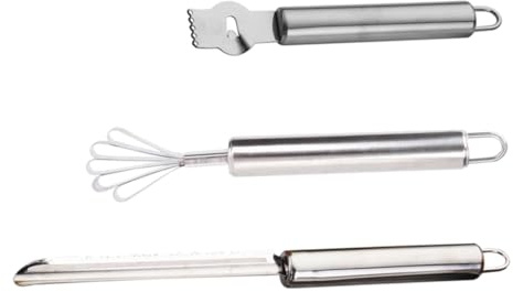 FIXOSHEE 3 Piezas Rallador de Limón Acero Inoxidable Zester Manual Multifuncional para Cocina Práctico y Fácil de Limpiar