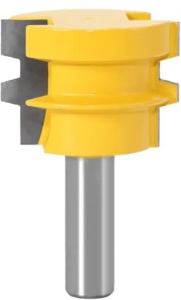 1 fresa de vástago 1/2 (12,7 mm) for tallado en madera, broca for juntas encoladas - Herramienta cincel reversible mediana for carpintería, espiga(02)