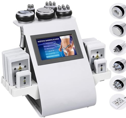 chichigo 40Khz Radio Frequency Cavitation Beauty Product, 6 In 1 Anti-Cellulite Cellulite Facial Massager Body Lifting Shaping Slimming Fat Burning Machine Instrument