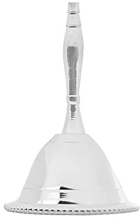 Incense Garden Altar Bell - Silver Plated - 3 Inches H (Plain)