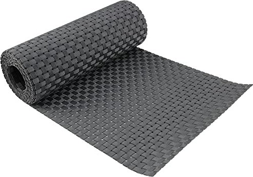 Top-Multi Rattan Sichtschutzstreifen für Doppelstabmattenzäune PVC in anthrazit