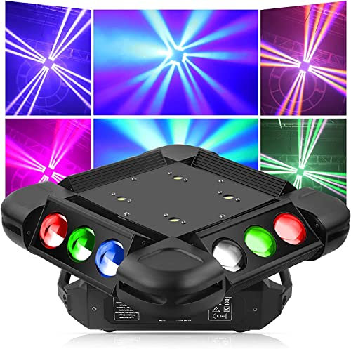 UKing Moving Head 12 LED 150W Beam Bühnenlicht RGBW Disco Party Licht, 16CH LED Moving Heads DMX Auto Musik Aktivierung Stroboscooplicht Discolichteffekt für Party DJ Disco Bar Bühnenlicht