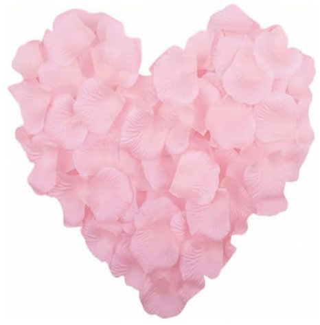 VBSJAH 1000 pezzi Petali di Rosa Finti, Rosa in Seta Artificiale Rosa per Decorazione Romantica, San Valentino, Anniversario Matrimonio e Fidanzamento(rosa)