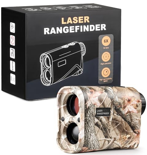 LuyFuitre 2000 Yards Hunting Laser Rangefinder, Rangefinder for Bow Hunting with Angle Compensation, 6X Zoom Golf Range Finder for Shooting, Rangefinder Illuminated for Rifle Hunting, Deer