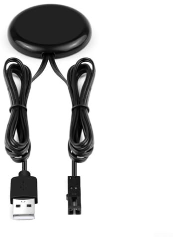 HEBEOT Variateur d'intensité tactile LED avec capteur tactile pour bois, pierre, papier, contrôle LED USB 5 V, intégration facile avec armoires et placards (noir)