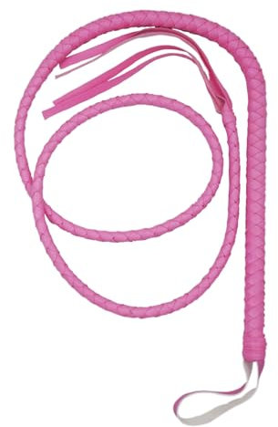 Mayting Kunstleder Stier Peitsche, Katze Frau Kostüm Peitsche Western Cowboy Peitsche, Performance Halloween Cosplay für Indiana (Pink)