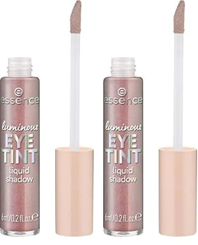 Essence Cosmetics Luminous Eye Tint Ombretto Liquido, Lunga Durata, Luminosa, Brillante, 6 ml (Confezione da 2)