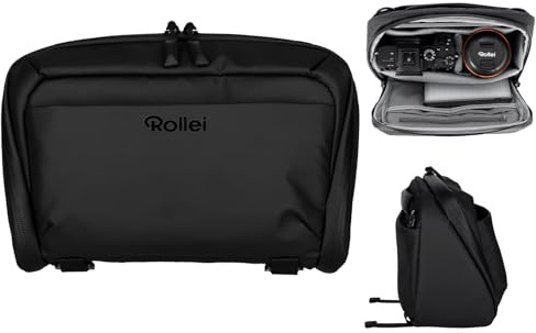 Rollei Sac à pour Appareil Photo, Rollei Fotoliner Ocean Slingbag S Sac à Bandoulière Imperméable Sacs de Photographe Professionnel Compatible avec DSLR SLR, Bandoulière-Appareil-Photo